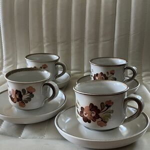 DENBY Serenade Cups and Saucers - Set of four